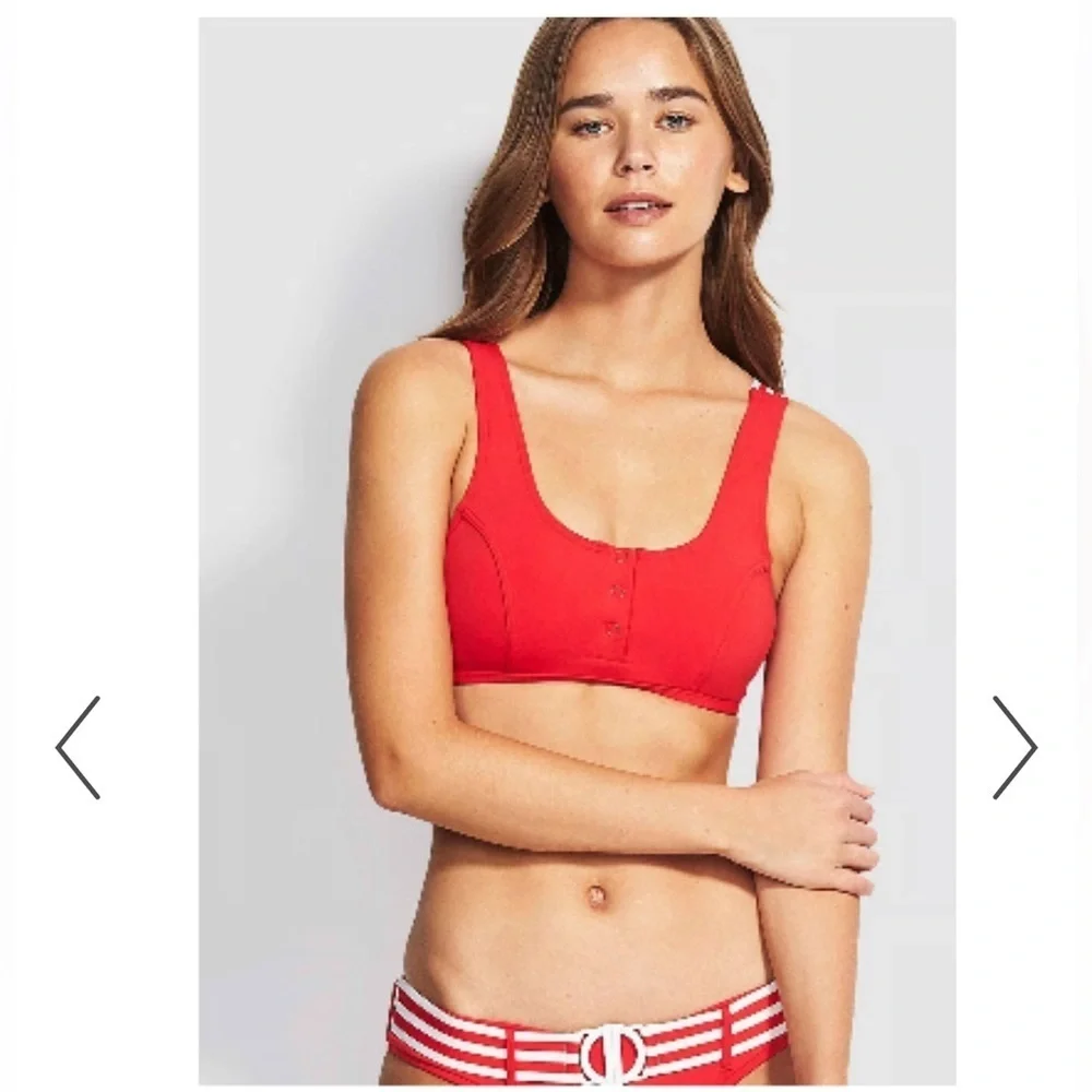 SEAFOLLY Tank Bikini Top in Chilli Red NWOT